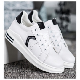 SHELOVET Pantofi sport din piele ecologică alb 1