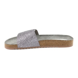 Filippo Flip Flops pentru femei profilate de argint DK1373/20 gri 1