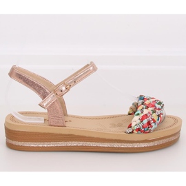 Sandale dama șampanie CK151P Șampanie roz 2