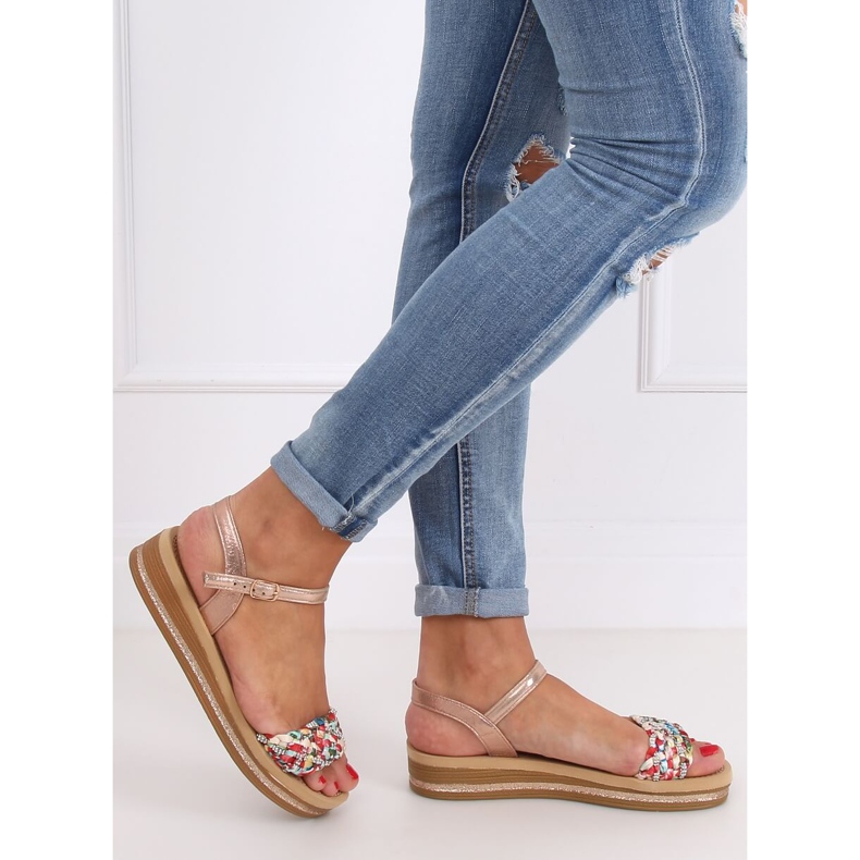 Sandale dama șampanie CK151P Șampanie roz 1