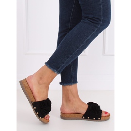 Papuci negri pentru femei negri F191 Negru 2 Papuci negri pentru femei negri F191 Negru 2