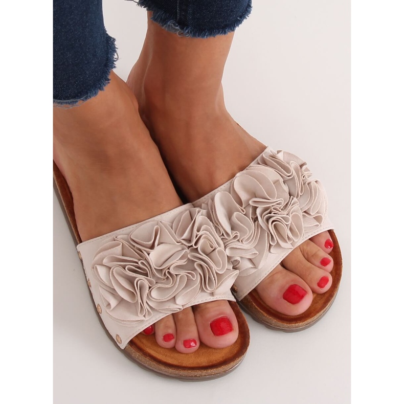 Papuci bej femei F191 Bej 1