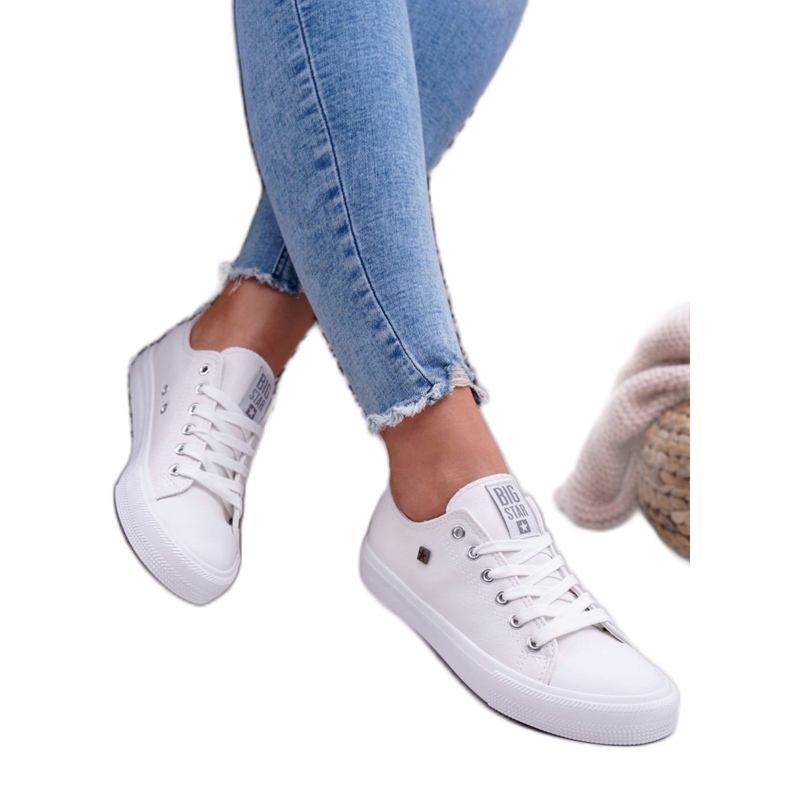 Adidași pentru femei Big Star White V274869 alb 2
