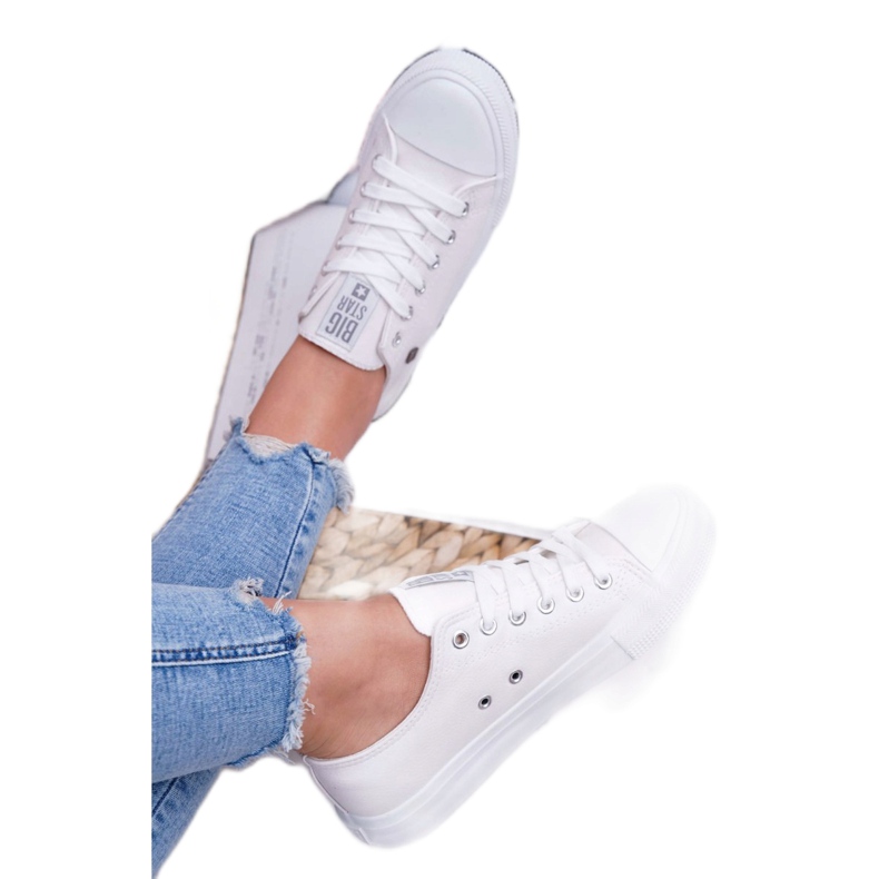Adidași pentru femei Big Star White V274869 alb 4
