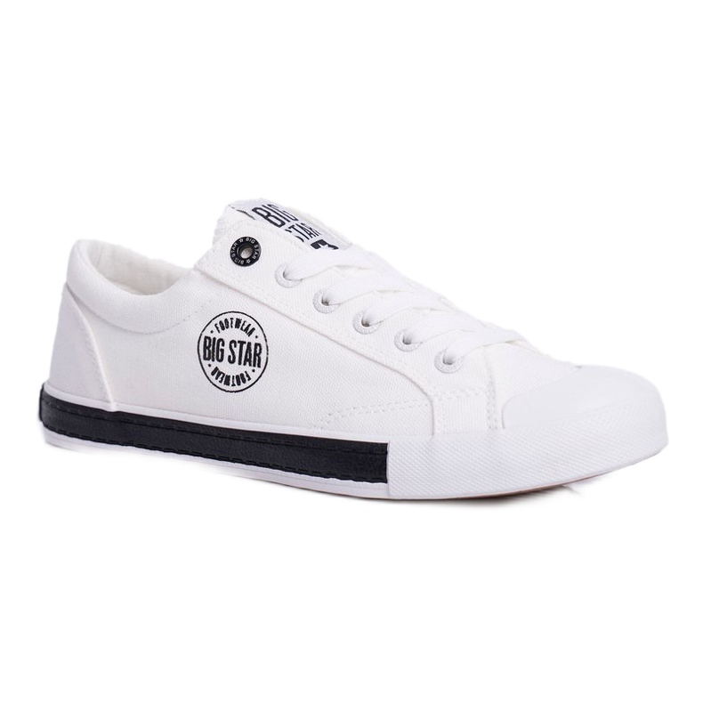 Adidași pentru femei Big Star White FF274228 alb negru 4