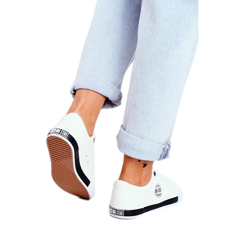Adidași pentru femei Big Star White FF274228 alb negru 1