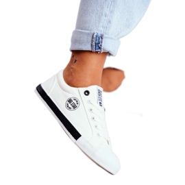 Adidași pentru femei Big Star White FF274228 alb negru 2