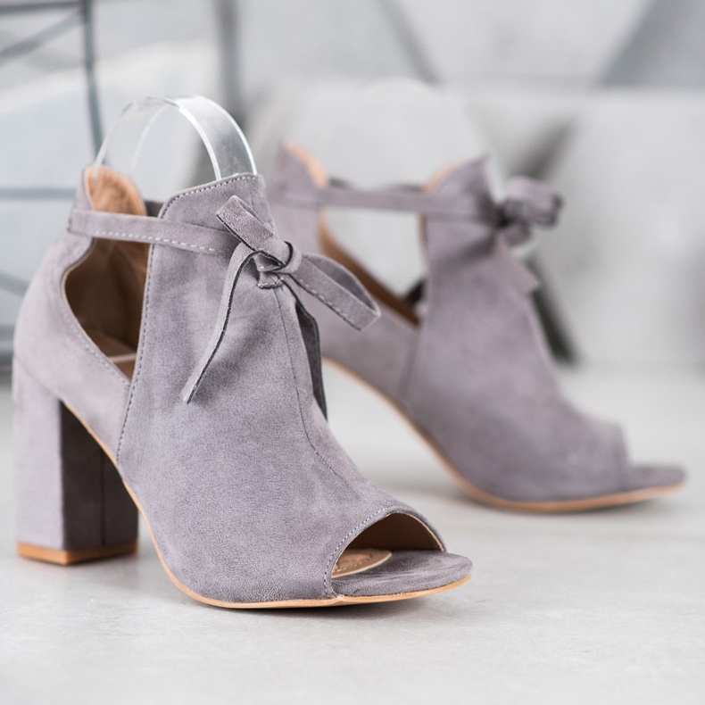 Cizme VINCEZA deget deschis gri 2