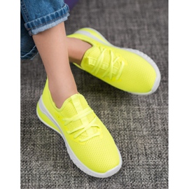 SHELOVET Adidași din material textil galben 1