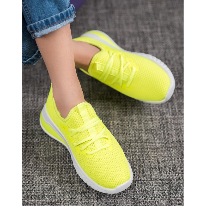 SHELOVET Adidași din material textil galben 1
