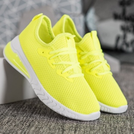 SHELOVET Adidași din material textil galben 2