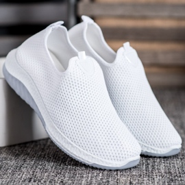 Renda Slipons ajurati pe platforma alb 3
