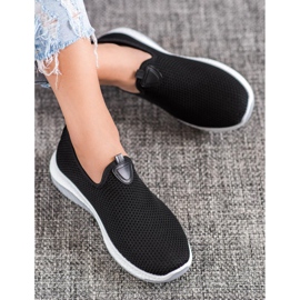 Renda Slipons ajurati pe platforma negru 2