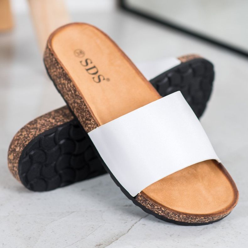 SDS Papuci clasici alb 1