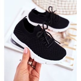 FRROCK Pantofi sport pentru copii negri Lena Laced negru 2