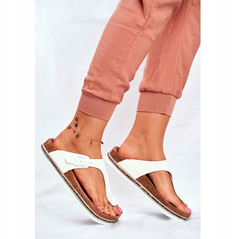 Încălțăminte de damă Big Star White FF274631 alb 2