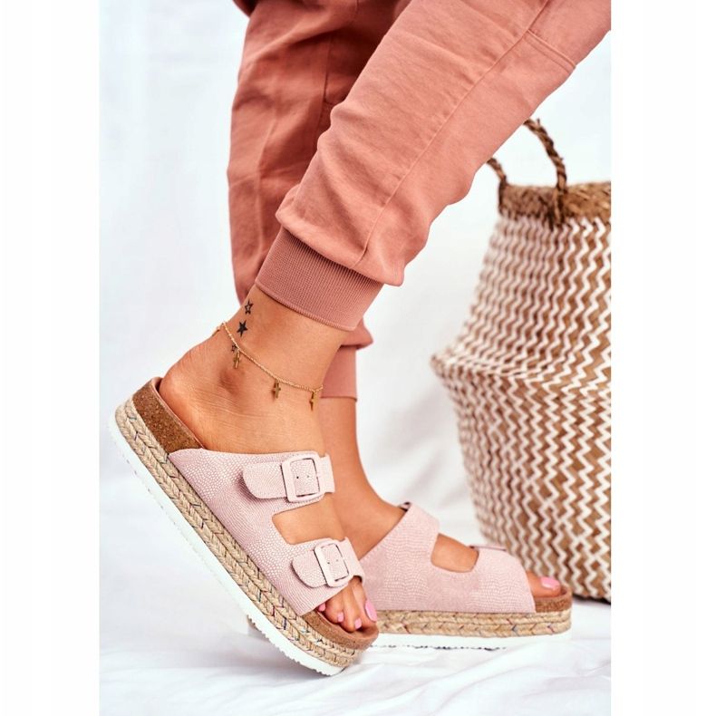 Papuci de damă Big Star Pink FF274669 roz 2