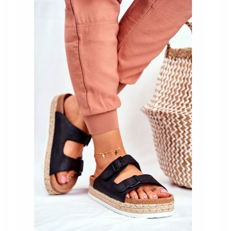 Papuci de damă Big Star Black FF274664 negru 2