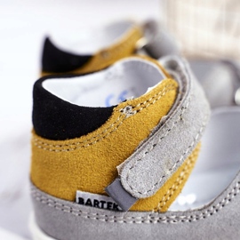 Bartek S.A. Sandale pentru copii Preventive Mini First Steps Bartek W-71266 gri galben 4