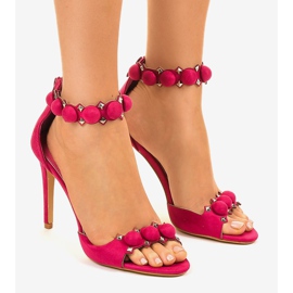 Sandale fucsia pe toc înalt GH-5A5735-19 roz 1
