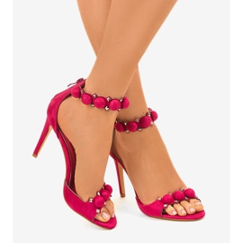 Sandale fucsia pe toc înalt GH-5A5735-19 roz 2