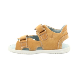 Sandale cu velcro Mazurek 314 camel multicolor galben 1
