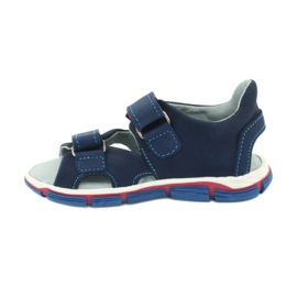 Sandale cu velcro Mazurek 314 bleumarin albastru marin 1
