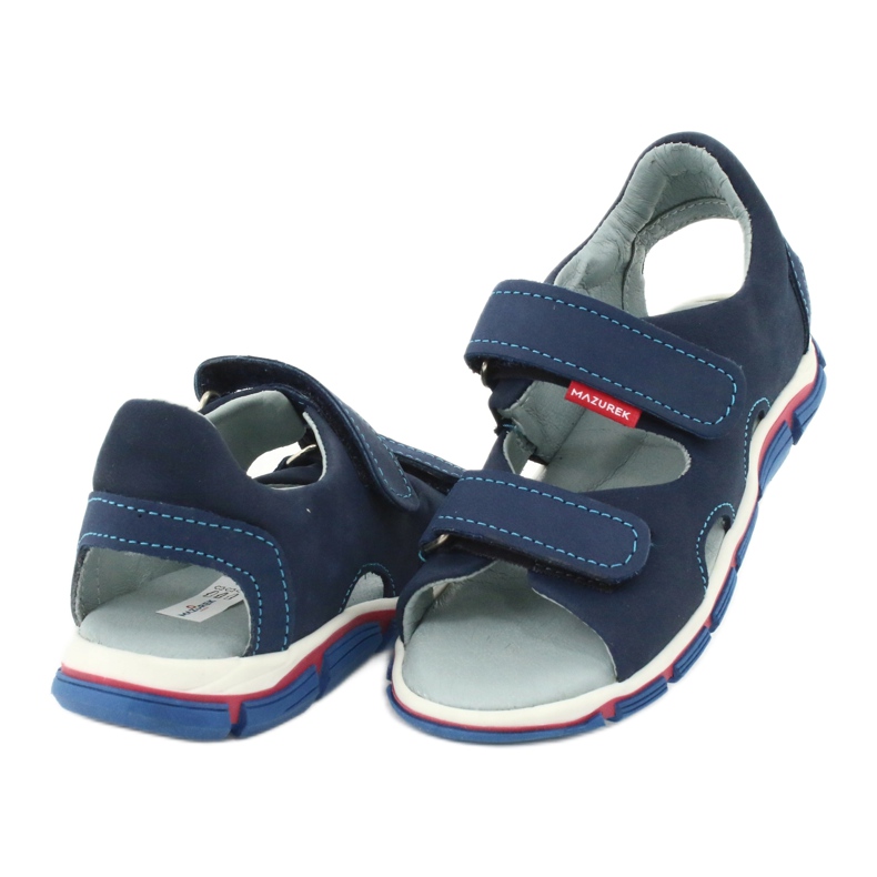Sandale cu velcro Mazurek 314 bleumarin albastru marin 3 Sandale cu velcro Mazurek 314 bleumarin albastru marin 3