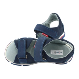 Sandale cu velcro Mazurek 314 bleumarin albastru marin 5