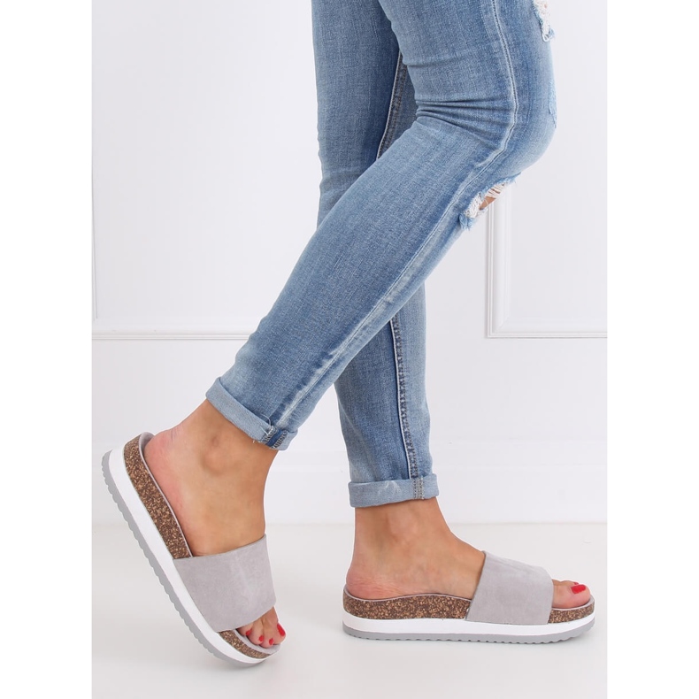 Gri Papuci gri pentru femei CK184P Gri 2