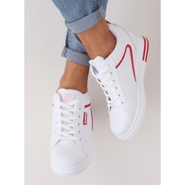 Adidași albi pe pană NB337 Roșu 1