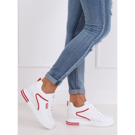 Adidași albi pe pană NB337 Roșu 2