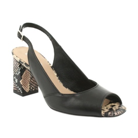 Edeo Sandale dama negre / animale 3499A-1193 negru 1