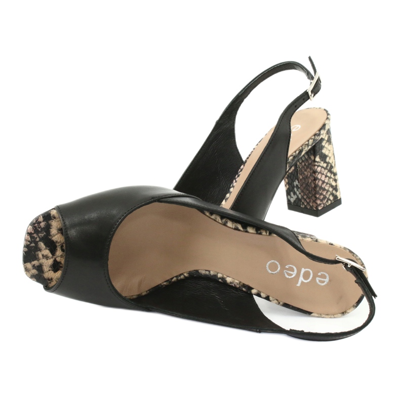 Edeo Sandale dama negre / animale 3499A-1193 negru 4