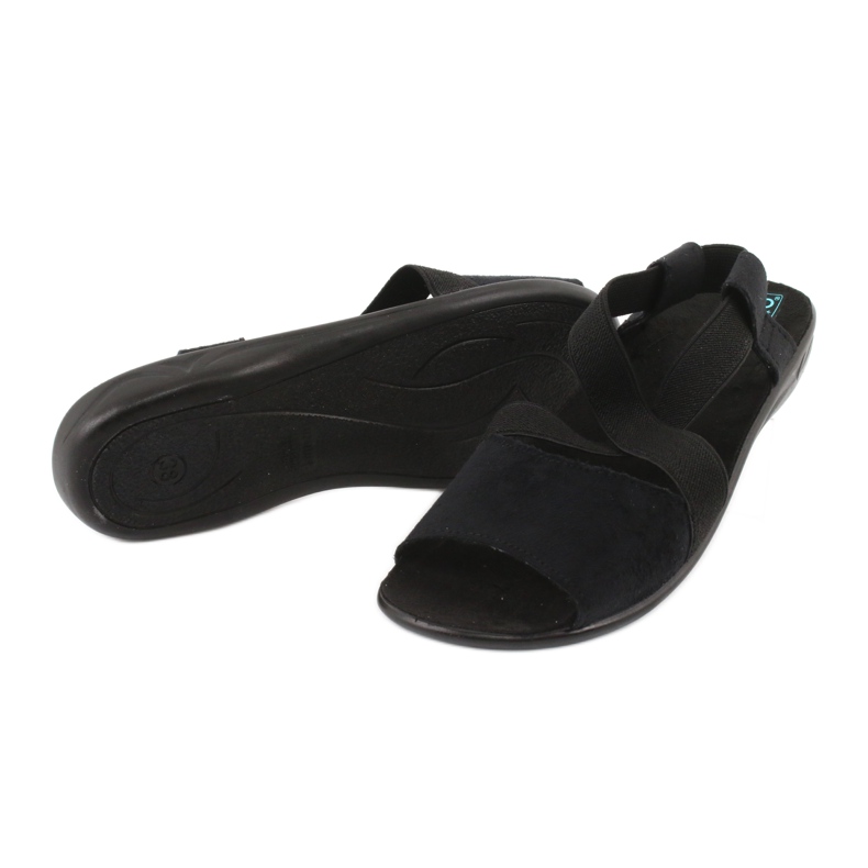 Sandale confortabile pentru femei negre Adanex 17498 negru 2