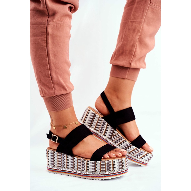 ADY Sandale pentru femei pe platformă Sandy negru 2