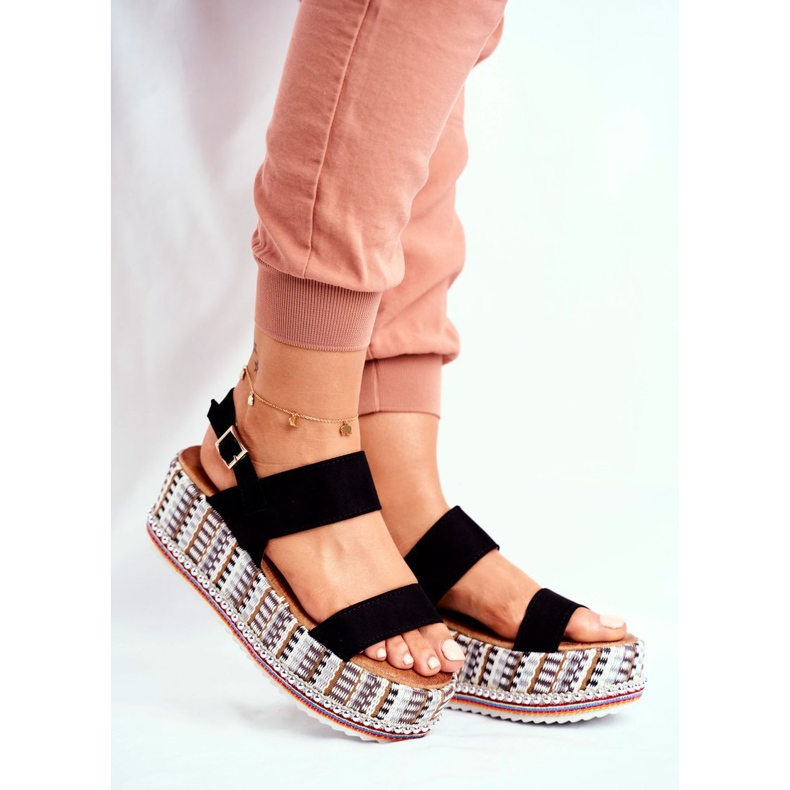 ADY Sandale pentru femei pe platformă Sandy negru 1