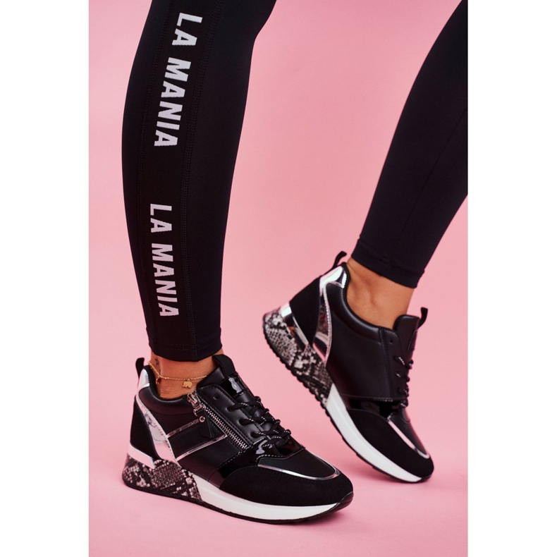 Încălțăminte sport pentru femei Figura neagră negru 2