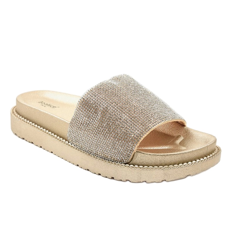 Papuci de aur cu paiete SF-01 1 Papuci de aur cu paiete SF-01 1