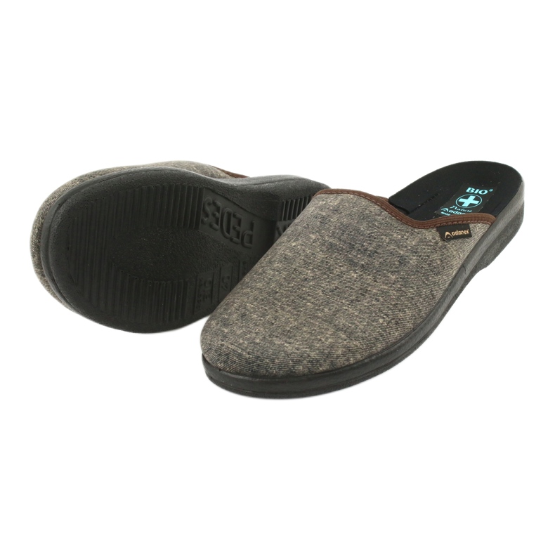Papuci bărbați Adanex 24618 gri 3