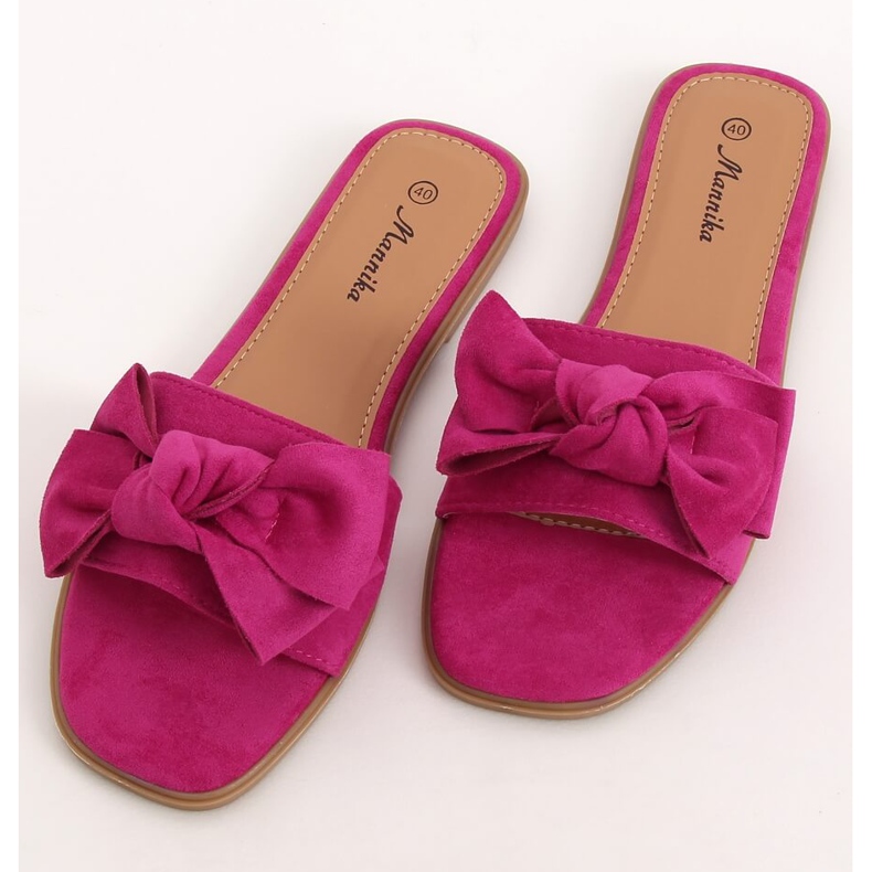 Papuci fucsia pentru femei WL1607 Fuschia roz 1