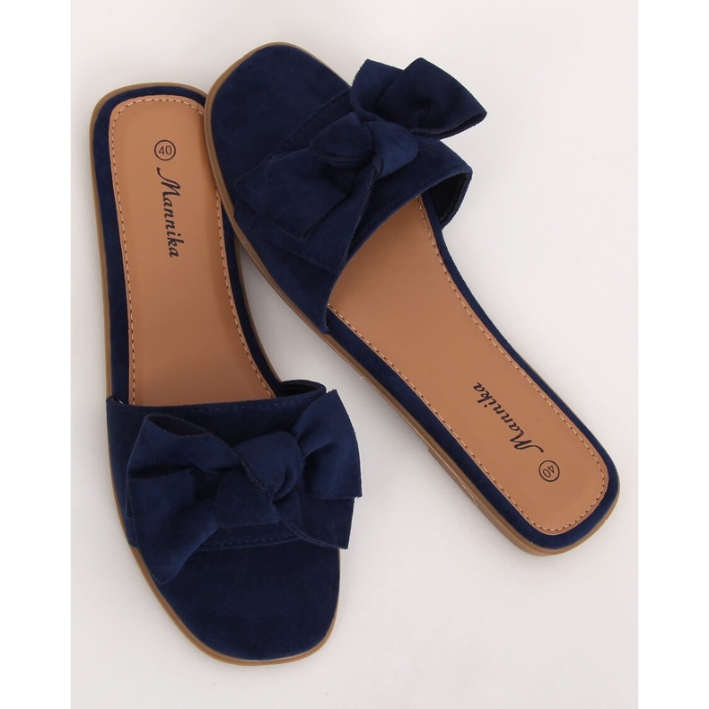 Papuci de dama albastru marin WL1607 Navy 1