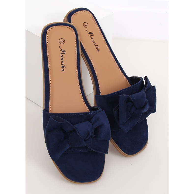 Papuci de dama albastru marin WL1607 Navy 2