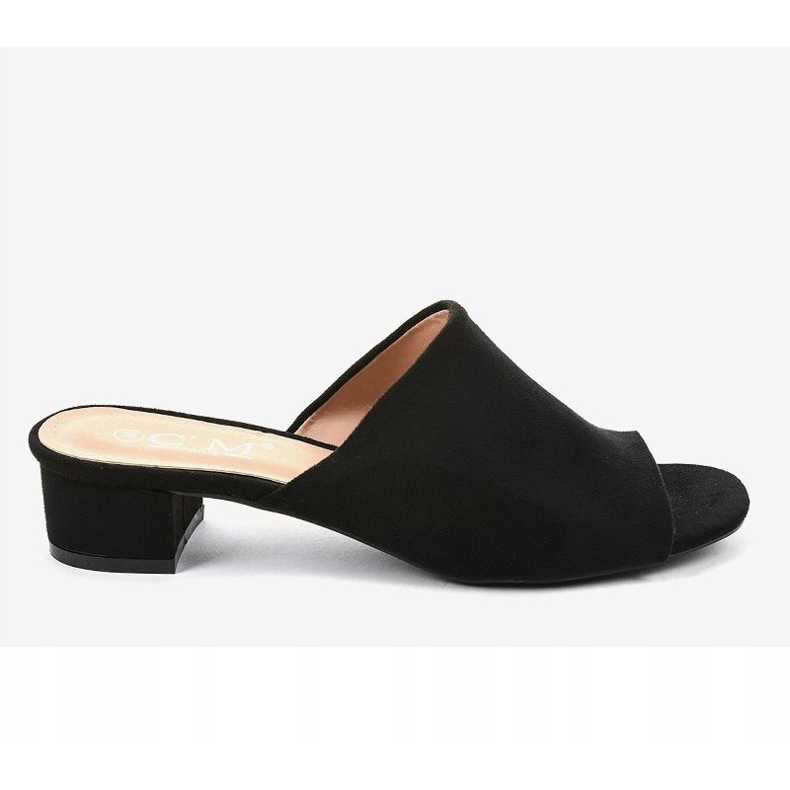 Papuci negri cu toc înalt 77-91 negru 2