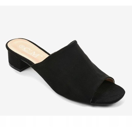 Papuci negri cu toc înalt 77-91 negru 1