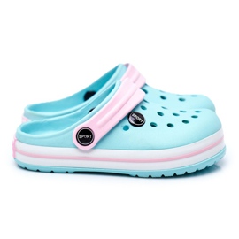 Papuci pentru un băiat, o fată, un copil, crocs de spumă roz verde 1