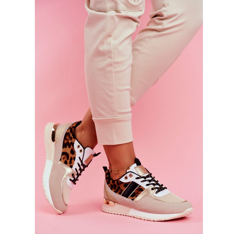 Încălțăminte sport pentru femei Bej Leopard Himme 2