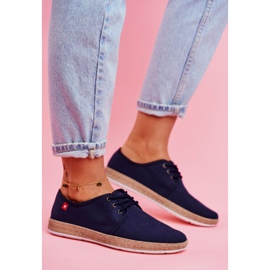Espadrile pentru femei Big Star Blue Navy FF276042 albastru marin 1
