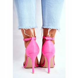 SEA Sandale de damă pe toc înalt Eco-piele de căprioară Fuchsia Liberty roz 2