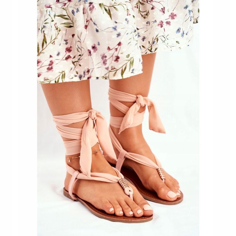 FS1 Sandale de damă Flip-flops Tied Beige Derryl bej 1